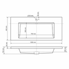 Раковина для ванной Uperwood Infinity 100, белая глянцевая  (артикул 10821819)  большой выбор товаров оптом и в розницу по низким ценам с доставкой