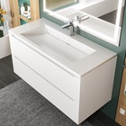 Раковина для ванной Uperwood Infinity 100, белая глянцевая  (артикул 10821819)  большой выбор товаров оптом и в розницу по низким ценам с доставкой