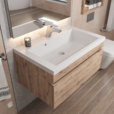 Раковина для ванной Uperwood Eva 75, белая глянцевая
