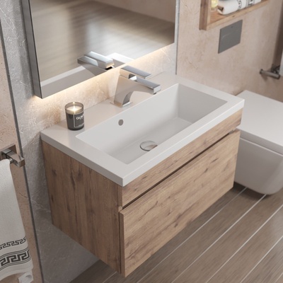 Раковина для ванной Uperwood Eva 60, белая глянцевая