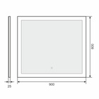 Зеркало интерьерное настенное Uperwood Barsa, с LED – подсветкой, с сенсорным выключателем, с антизапотеванием, 90×80 см  (артикул 10821828)  большой выбор товаров оптом и в розницу по низким ценам с доставкой