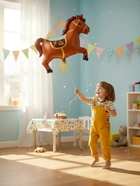 Воздушный шар фольгированный 28" «Коричневая лошадка» 10937033