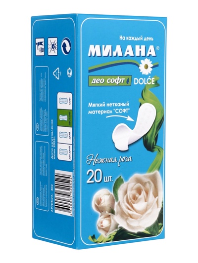Ежедневные прокладки Милана DOLCE Део Софт Нежная Роза