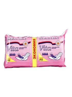 Гигиенические ультратонкие прокладки Милана - Vita Драй Экономия (20)