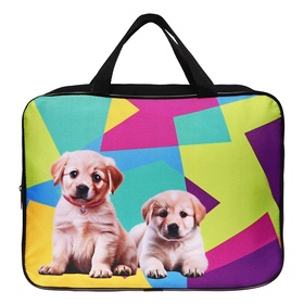 Папка с ручками текстильная Calligrata «Собачки», А4, 350×270×70 мм