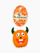 Пищащая игрушка для собак «Монстр», 7×5.5 см, латекс, оранжевая - Фото 4