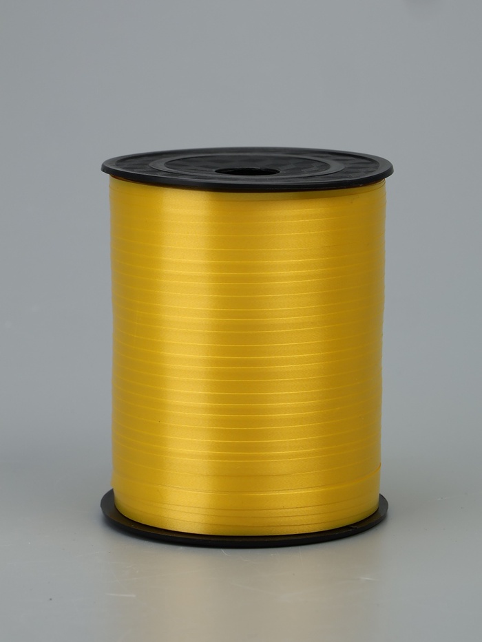 Лента для декора, подарков и шаров, жёлтый, 0.5 см × 500 м - Фото 1