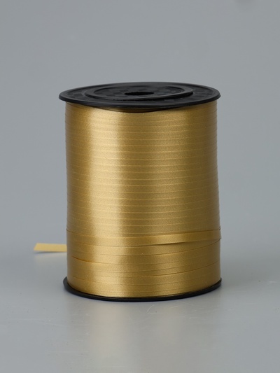 Лента для декора, подарков и шаров, золотой, 0.5 см × 500 м