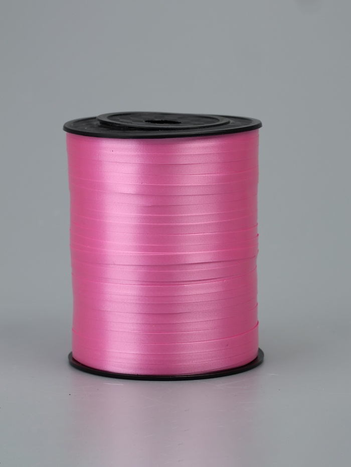 Лента для декора, подарков и шаров, розовый, 0.5 см × 500 м - Фото 1