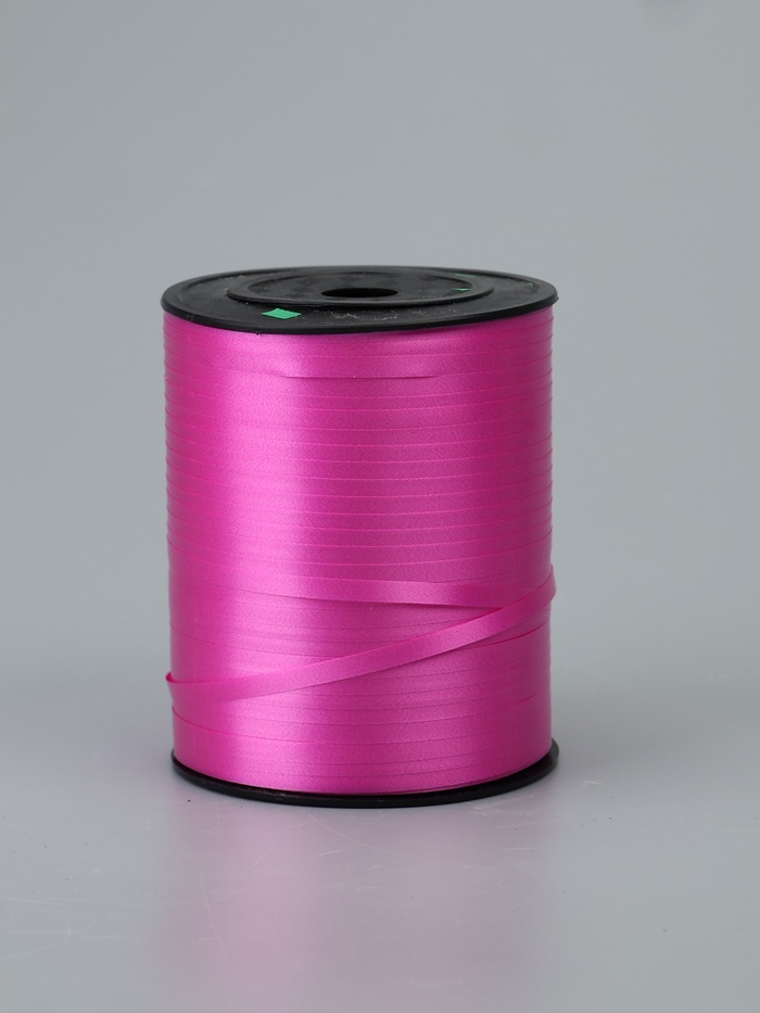 Лента для декора, подарков и шаров, ярко-розовый, 0.5 см × 500 м - Фото 1