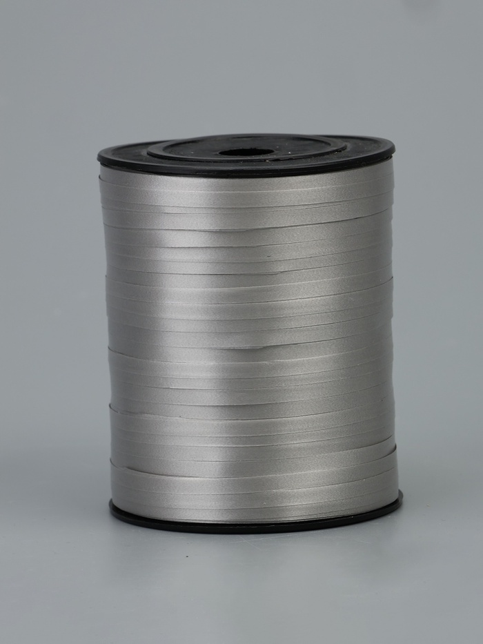 Лента для декора, подарков и шаров, серебристый, 0.5 см × 500 м - Фото 1