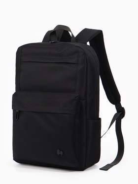 Рюкзак школьный, 1 отделение, 5 наружных карманов, однотонный, 28×9.5×42 см, чёрный