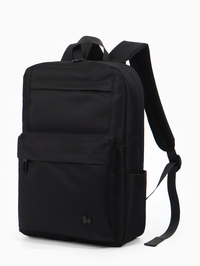 Рюкзак школьный, 1 отделение, 5 наружных карманов, однотонный, 28×9.5×42 см, чёрный - Фото 1