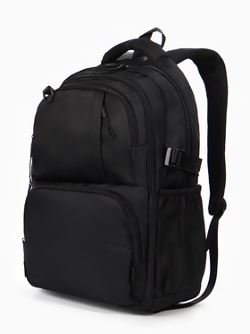 Рюкзак 33**14,5**46 см, 2 отд, 6 н/карм, Однотон, черный
