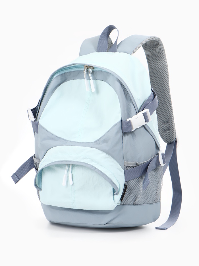 Рюкзак школьный, 1 отделение, 4 кармана, 30×14×43 см, голубой - Фото 1