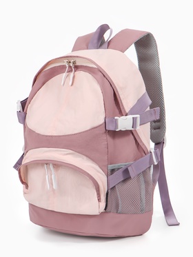 Рюкзак школьный, 1 отделение, 4 кармана, 30×14×43 см, розовый