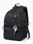 Рюкзак школьный, однотонный, 2 отделения, 5 карманов, 30×14×45 см, чёрный - фото 68976545