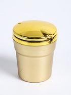 УЦЕНКА Пепельница для авто TORSO c подсветкой, 7.5×9 см, золотистый - Фото 11