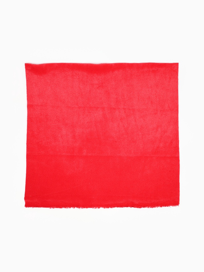 Лоскут ткани длинноворсовый на трикотажной основе, 50×50, цвет красный