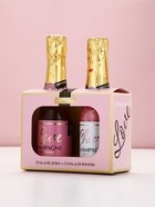 Подарочный набор Love Champagne, гель для душа и соль для ванны во флаконах шампанское, Чистое Счастье - фото 68976583