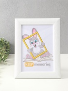 Фоторамка для фото 21×30 см Keep memories Luxe Elegance, с ножкой, пластик, белый, (пластиковый экран) - Фото 2