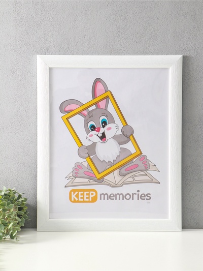 Фоторамка для фото 40×50 см Keep memories Luxe Elegance, пластик, белый, (пластиковый экран)