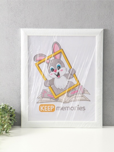 Фоторамка для фото 40×50 см Keep memories Luxe Elegance, пластик, белый, (пластиковый экран)