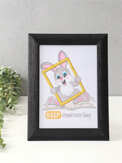 Фоторамка для фото 21×30 см Keep memories Luxe Elegance, с ножкой, пластик, чёрный, (пластиковый экран)