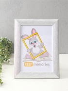 Фоторамка для фото 21×30 см Keep memories Luxe Elegance, с ножкой, пластик, серебро, (пластиковый экран) - Фото 2