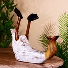 УЦЕНКА Подставка под бутылку «Уточка в белом», 30×20×25 см, дерево - Фото 1