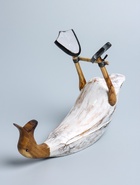 УЦЕНКА Подставка под бутылку «Уточка в белом», 30×20×25 см, дерево - Фото 2