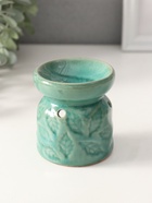 УЦЕНКА Аромалампа керамика «Листья» морская лагуна 6.7×6.7×7.5 см 10986261