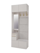 Прихожая «Николь – 1», 900×400×2400 мм, цвет кашемир/ручки сатиновое золото - Фото 3