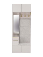 Прихожая «Николь – 1», 900×400×2400 мм, цвет кашемир/ручки сатиновое золото - Фото 4