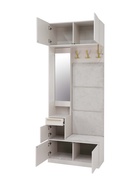 Прихожая «Николь – 1», 900×400×2400 мм, цвет кашемир/ручки сатиновое золото - Фото 5