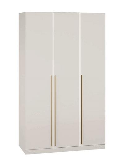 Шкаф трёхстворчатый «Николь–23», 1200×550×2000 мм, цвет кашемир/ручки сатиновое золото