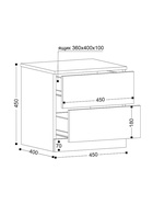 Тумба навесная «Николь – 32», 450×400×450 мм, цвет кашемир/ручки сатиновое золото - Фото 2
