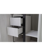 Шкаф трёхстворчатый «Дели–3», 1200×550×2300 мм, цвет винтерберг/чёрный - фото 121582156