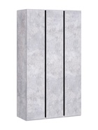 Шкаф трёхстворчатый «Дели–3», 1200×550×2300 мм, цвет цемент светлый/чёрный - фото 121582159