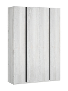 Шкаф четырёхстворчатый «Дели–4», 1600×550×2300 мм, цвет винтерберг/чёрный