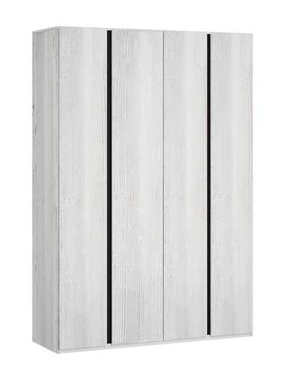 Шкаф четырёхстворчатый «Дели–4», 1600×550×2300 мм, цвет винтерберг/чёрный