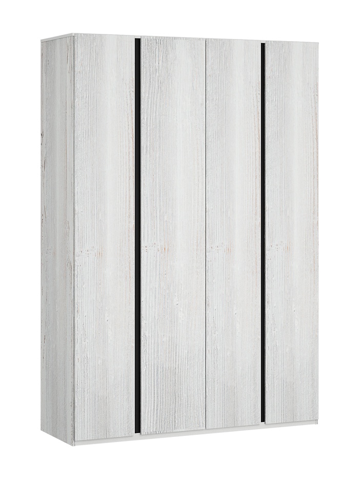 Шкаф 4-х створчатый Дели-4 винтерберг / черный