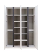 Шкаф четырёхстворчатый «Дели–4», 1600×550×2300 мм, цвет винтерберг/чёрный - фото 121582166