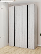 Шкаф четырёхстворчатый «Дели–4», 1600×550×2300 мм, цвет винтерберг/чёрный - фото 121582169