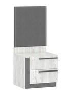 Тумба прикроватная «Винтер – 12», с мягким элементом, 450×420×1000 мм, цвет винтерберг/замша спейс графит - Фото 1