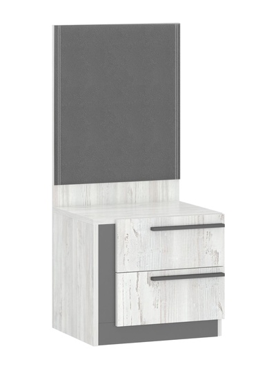 Тумба прикроватная «Винтер – 12», с мягким элементом, 450×420×1000 мм, цвет винтерберг/замша спейс графит