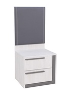 Тумба прикроватная «Винтер – 12», с мягким элементом, 450×420×1000 мм, цвет винтерберг/замша спейс графит - Фото 3