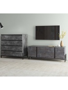 Комод для хранения «Некст – 1», 1040×500×1000 мм, цвет камень тёмный/чёрный - Фото 9