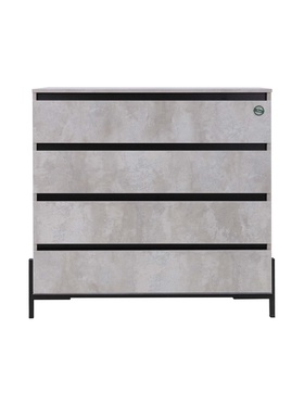 Комод для хранения «Некст – 1», 1040×500×1000 мм, цвет цемент светлый/чёрный