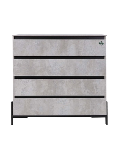 Комод для хранения «Некст – 1», 1040×500×1000 мм, цвет цемент светлый/чёрный